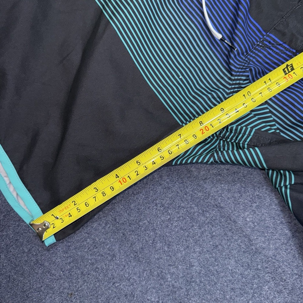 QUIKSILVER Board Shorts Men Size 33 Multi-Color Striped Beach Summer Swim Surf - Picture 9 of 10